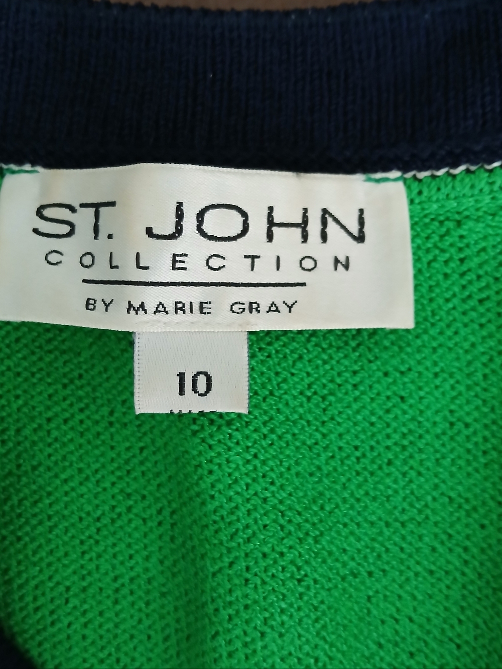 Vintage‎ ST JOHN COLLECTION Marie Gray Santana Knit Cardigan Sweater - Picture 7 of 10